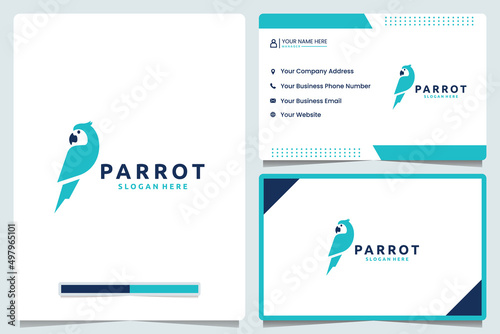 parrot , logo design and business card