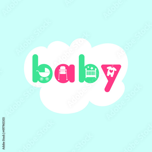 the word baby is big inside with furniture