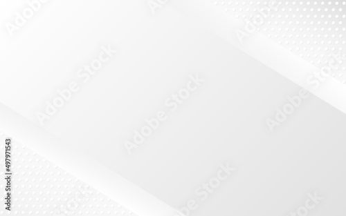 Abstract white background. Geometric gray texture with dots. Smooth light gradient with lines. Elegant presentation design. Business brochure template. Vector illustration