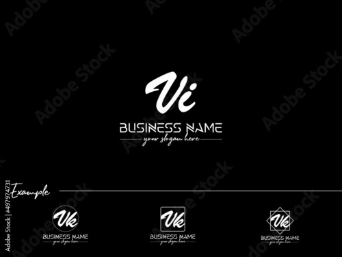 Creative VI Logo Icon, Signature Vi iv Letter Logo Image Design For Your Any Type Of Business