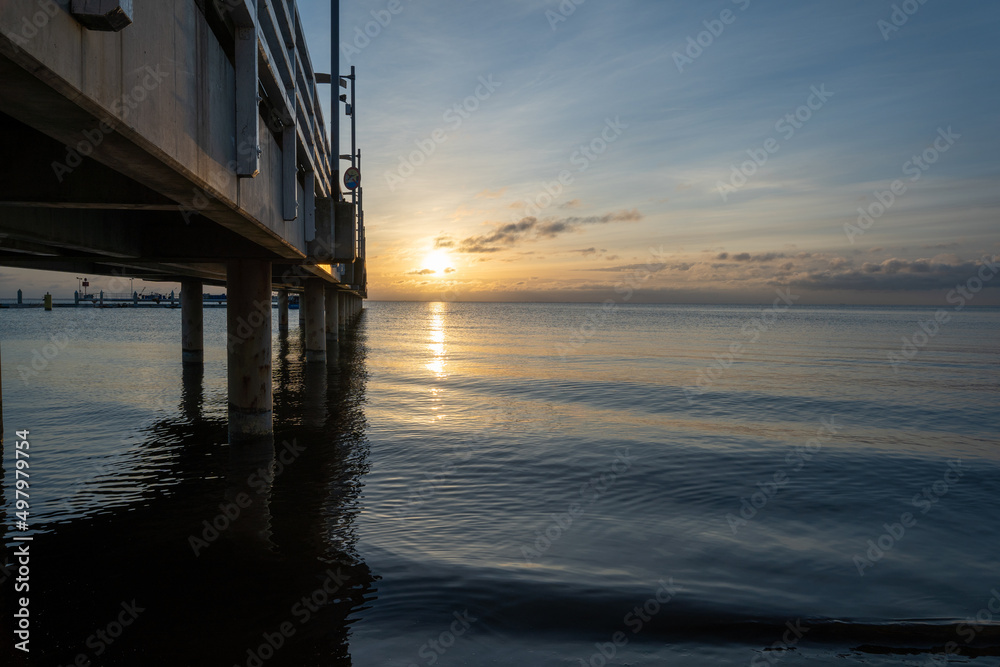 sunset on the pier