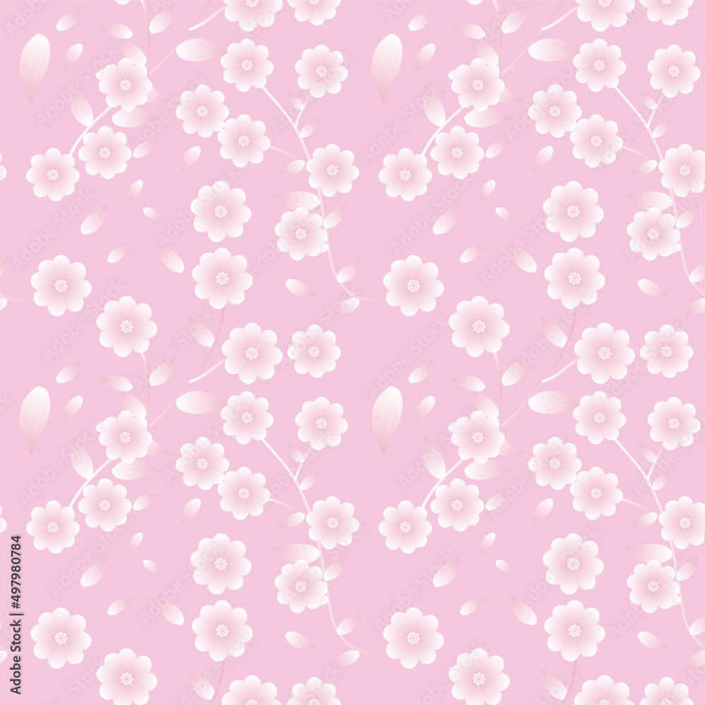 Seamless Pattern With Floral Motifs able to print for cloths, tablecloths, blanket, shirts, dresses, posters, papers.