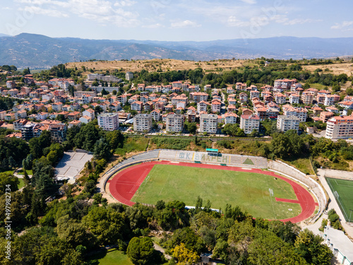 Aerial view of town of Sandanski, Bulgaria photo