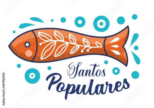 Santos Populares Event poster with sardines