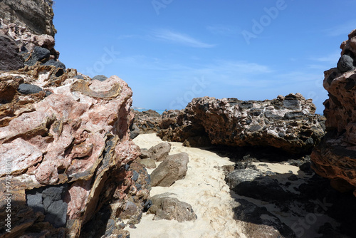 Steinkonglomerate an der Playa Piedras Caidas photo
