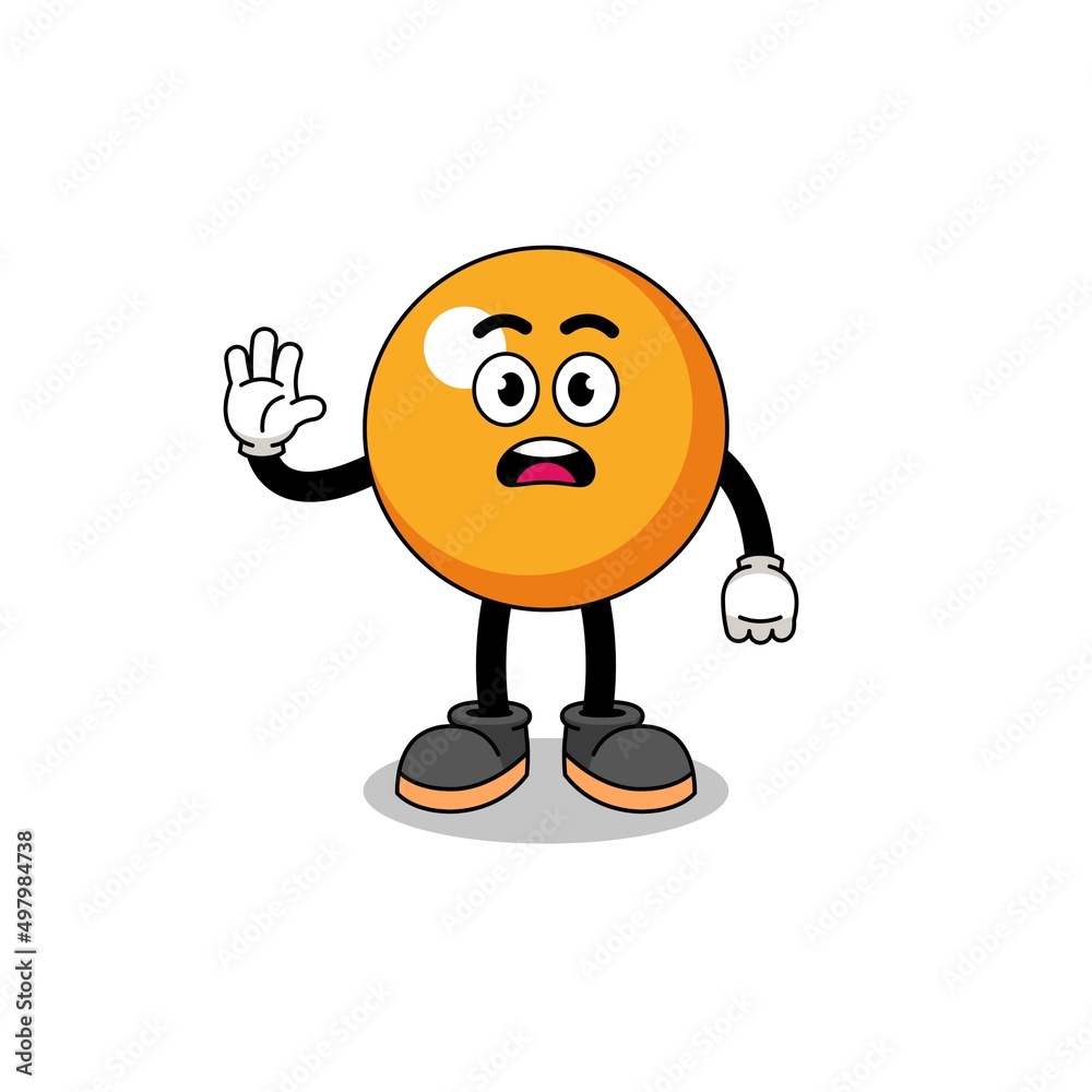 ping pong ball cartoon illustration doing stop hand ping pong ball cartoon illustration doing stop hand