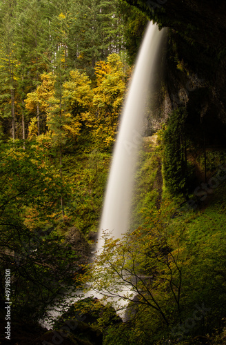 waterfall in autumn
