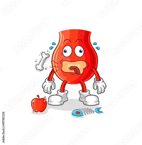 uvula burp mascot. cartoon vector