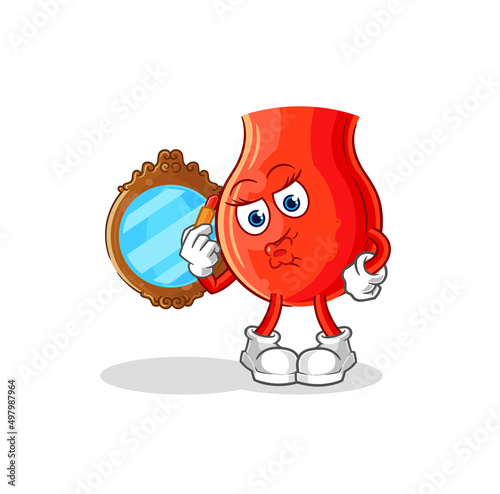 uvula make up mascot. cartoon vector