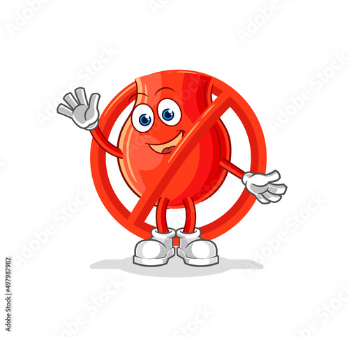 say no to uvula mascot. cartoon vector