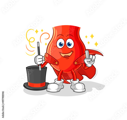 uvula magician illustration. character vector