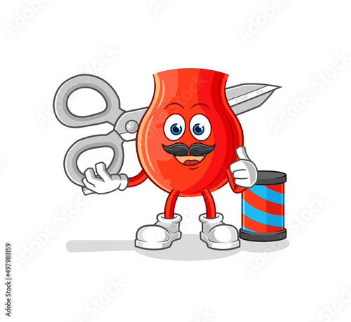 uvula barber cartoon. cartoon mascot vector