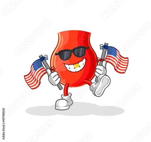uvula american youth cartoon mascot vector