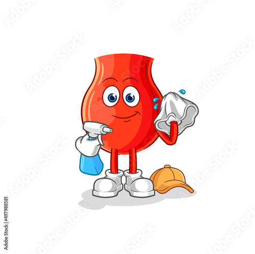 uvula cleaner vector. cartoon character