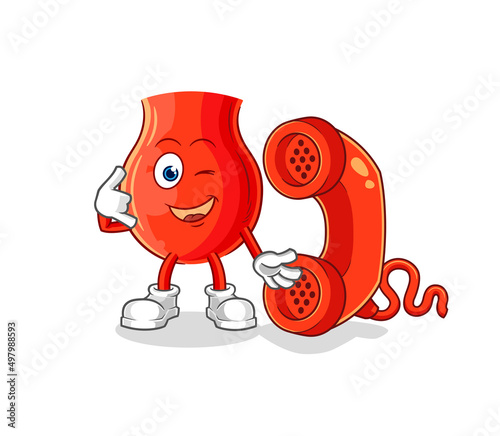 uvula call mascot. cartoon vector
