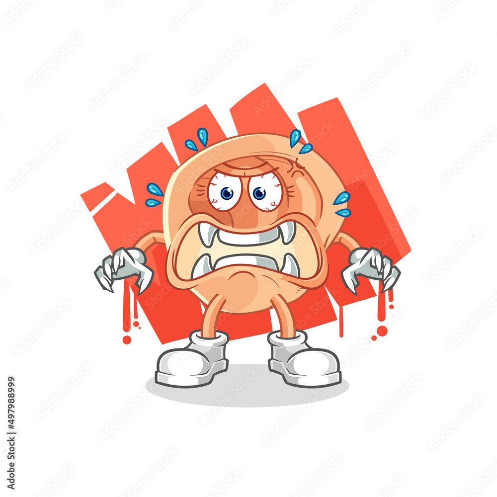 ear monster vector. cartoon character ear monster vector. cartoon character