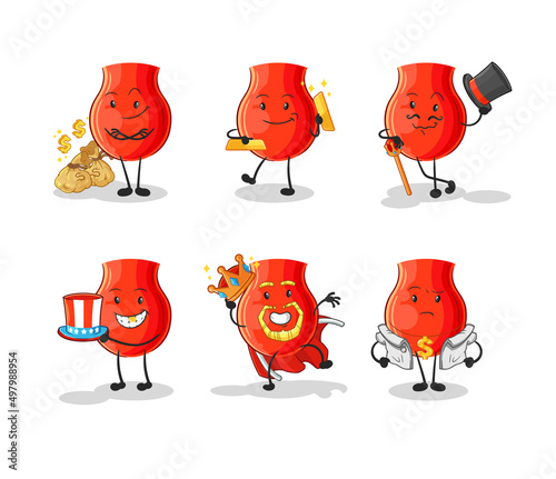 uvula rich character. cartoon mascot vector