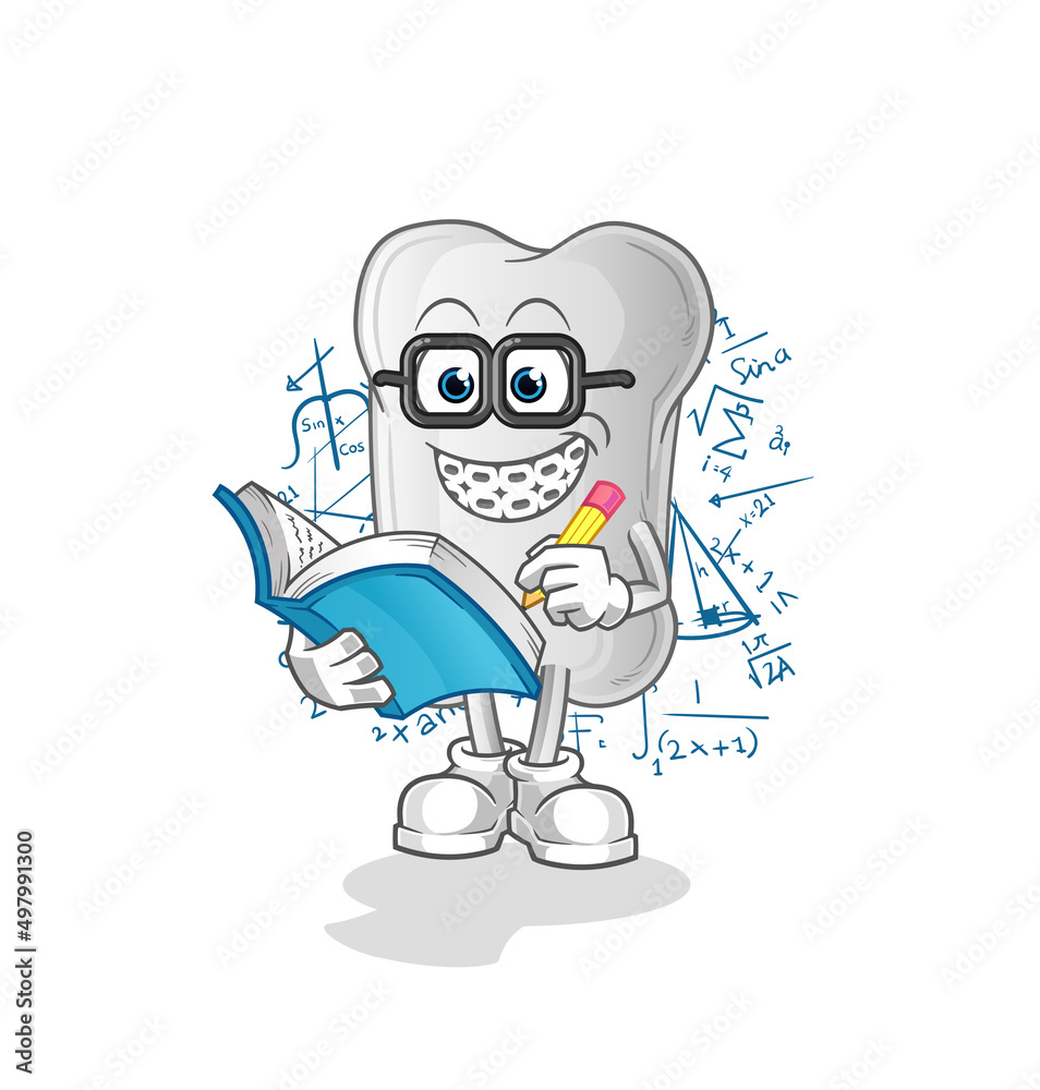 dog bone geek cartoon. cartoon mascot vector dog bone geek cartoon. cartoon mascot vector