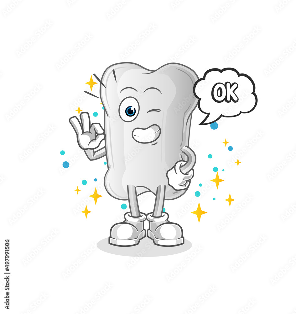 dog bone agree mascot. cartoon vector dog bone agree mascot. cartoon vector