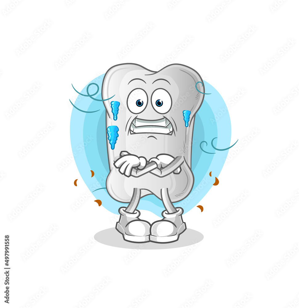 Obraz premium dog bone cold illustration. character vector