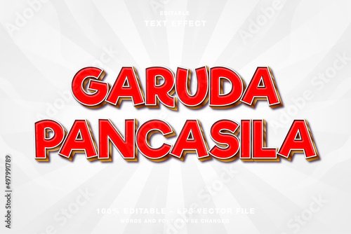 Garuda Pancasila 3D Editable Text Effect photo