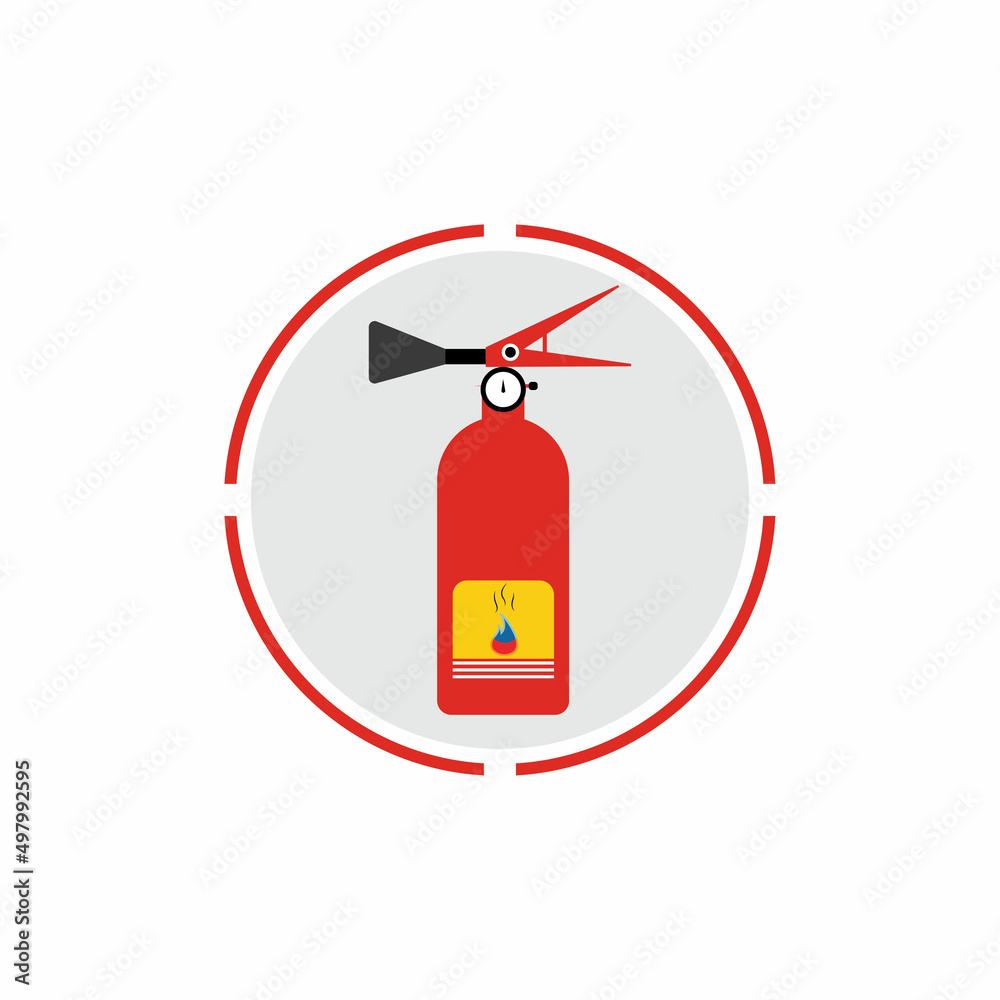 Obraz premium Fire extinguisher icon, protection equipment,emergency sign,safety symbol