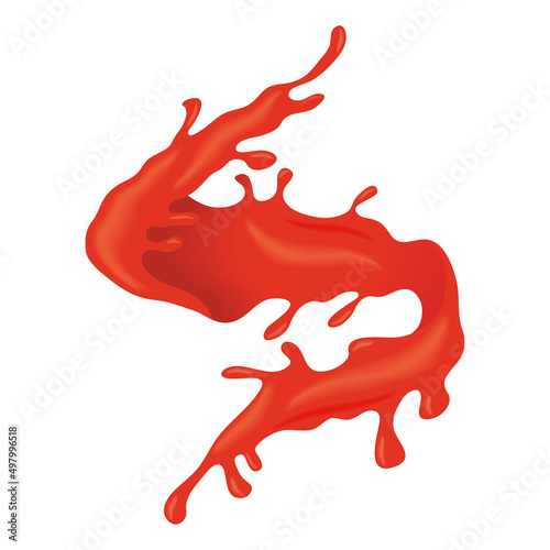 red juice spiral splash
