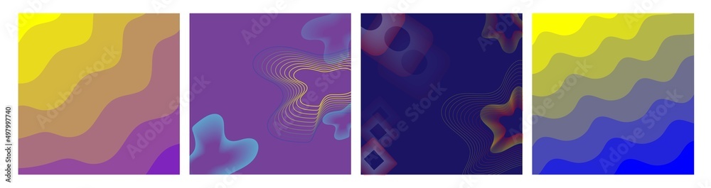 Different stripes abstract background sets can be used for color brochure background design. shape elements.
