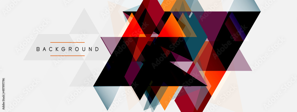 Mosaic triangles geometric background. Techno or business concept, pattern for wallpaper, banner, background, landing page Mosaic triangles geometric background. Techno or business concept, pattern for wallpaper, banner, background, landing page