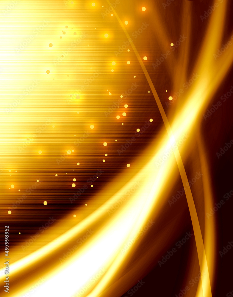 ゴールドなキラキラ背景 Stock Illustration Adobe Stock
