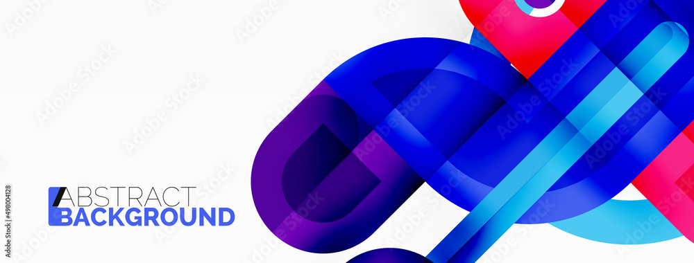 Creative geometric wallpaper. Minimal abstract background. Bright color geometric shapes on white backdrop. Business template for wallpaper, banner, background or landing Creative geometric wallpaper. Minimal abstract background. Bright color geometric shapes on white backdrop. Business template for wallpaper, banner, background or landing