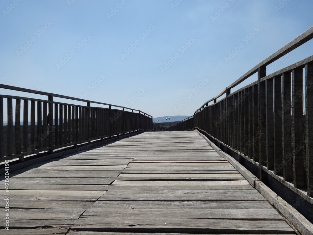 Wide Wooden Bridge
