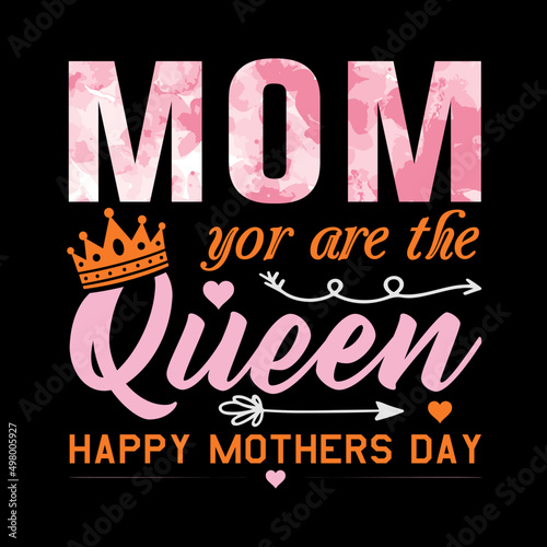 Mother's day t-shirt design template 