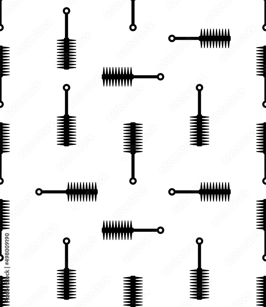 Cleaning Brush Icon Seamless Pattern, Scrub Brush Cleaning Brush Icon Seamless Pattern, Scrub Brush