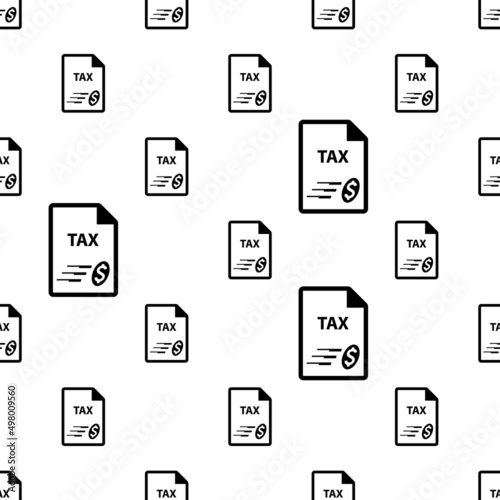 Tax Document Icon Seamless Pattern Y_2203001