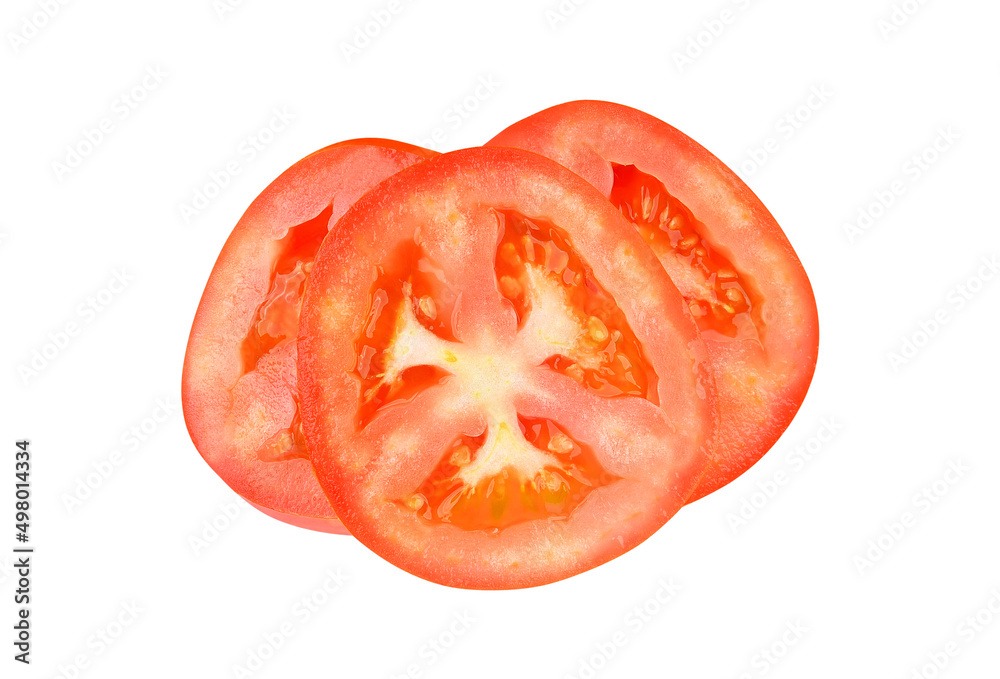 Sliced tomato isolated on white background. Top view
Sliced tomato isolated on white background. Top view