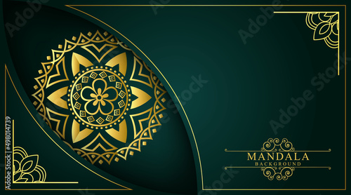 gold mandala background vector eps 10