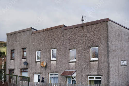 Derelict council house in poor housing estate slum with many social welfare issues © Richard Johnson