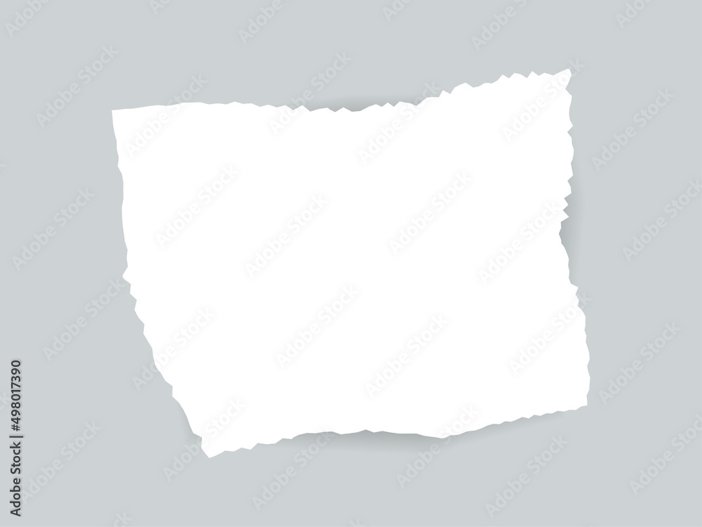 Torn edge paper vector illustration. Piece ripped blank with shadow. Rip white note Torn edge paper vector illustration. Piece ripped blank with shadow. Rip white note