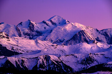 Keuken achterwand Purper Mont Blanc besneeuwde bergtop  © Anthony Anquetil