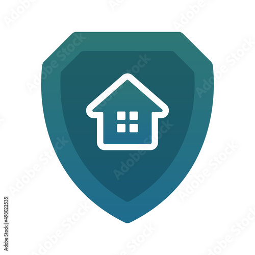 home shield logo element design template icon