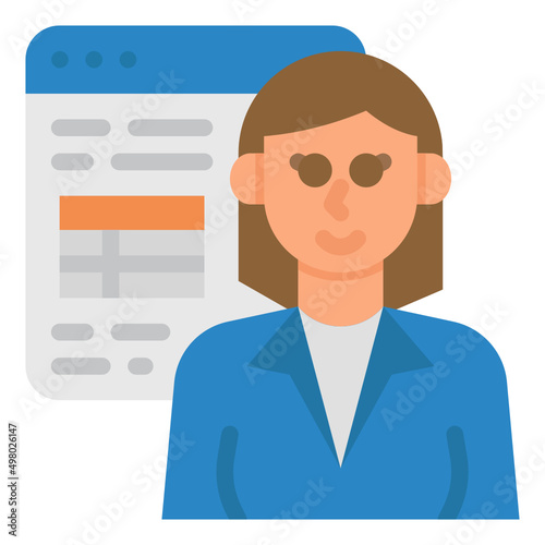 teacher flat icon