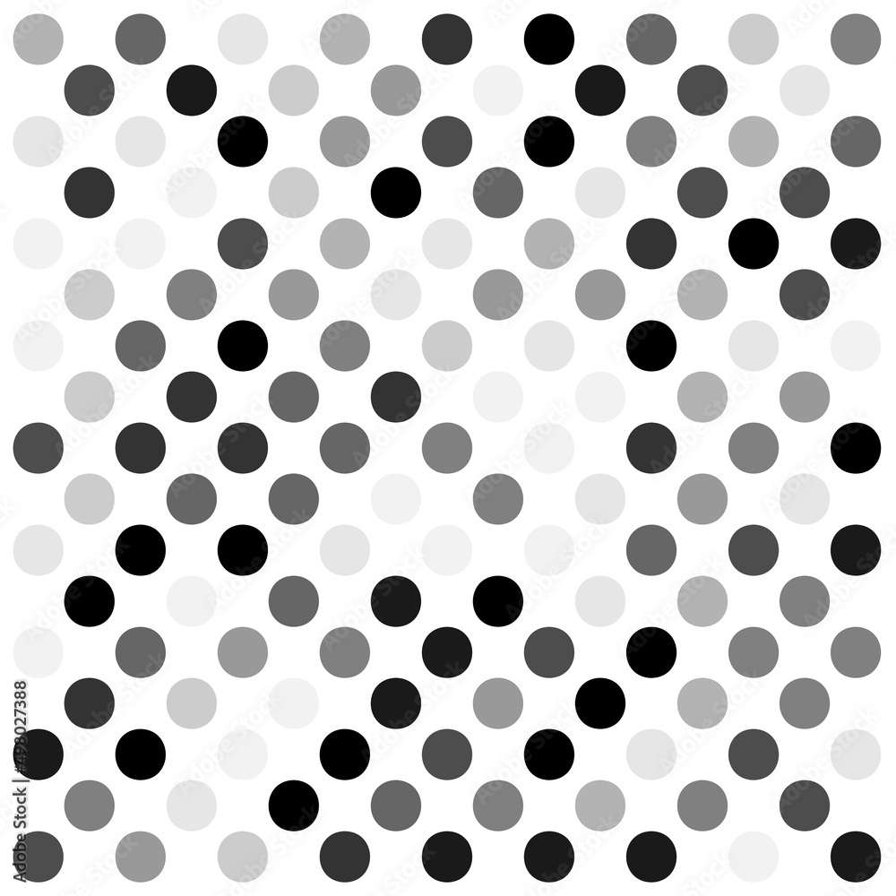 Pattern of dots in black and gray tones on a white background
Pattern of dots in black and gray tones on a white background