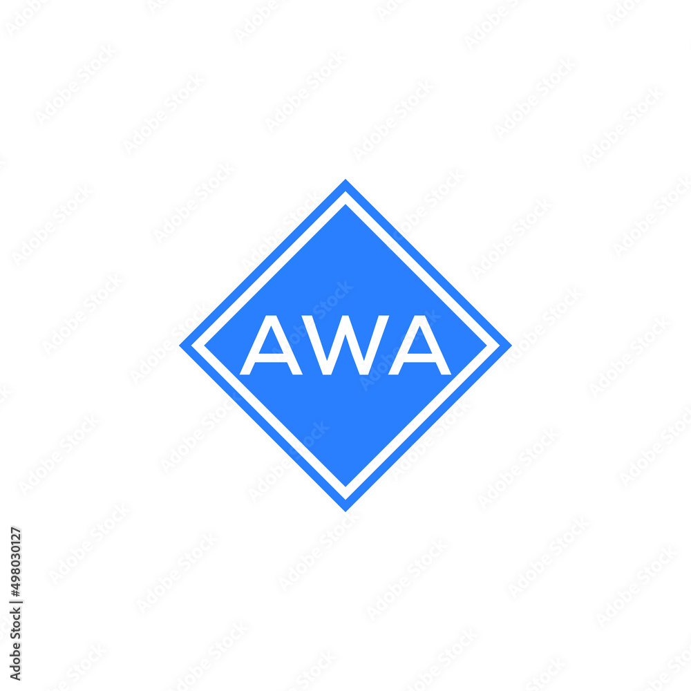 AWA letter design for logo and icon.AWA monogram logo.vector illustration with black background. - obrazy, fototapety, plakaty 