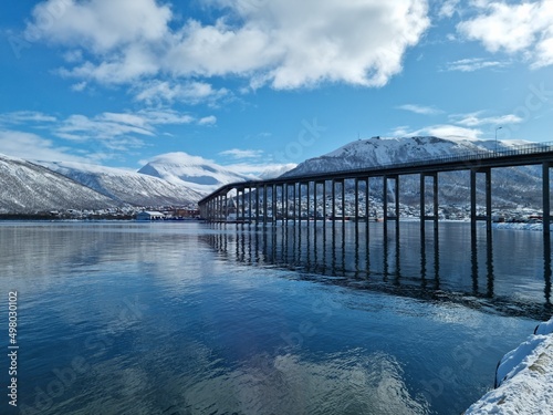 The Tromsoe city island bridge in late winter © Arcticphotoworks