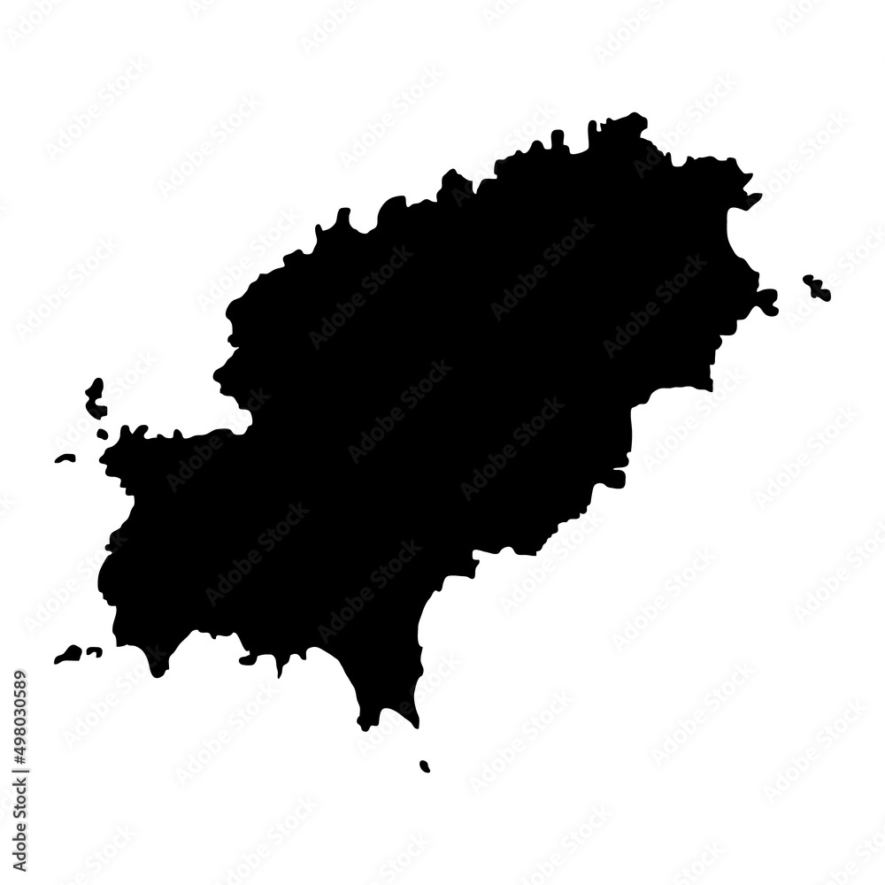 Obraz premium Ibiza high detail map island, spanish region flat sign, web design vector illustration