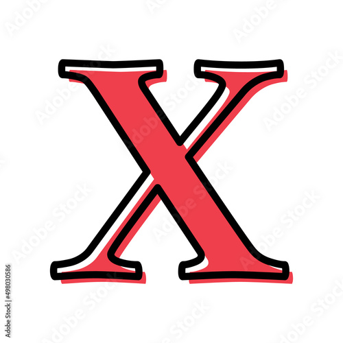 Roman numeral number icon, letter typography style sign, mathematics alphabet icon vector illustration