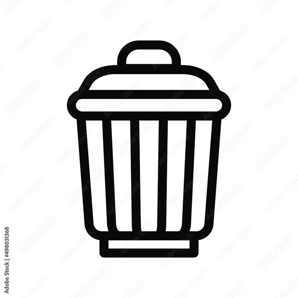 trash bin icon illustration vector graphic trash bin icon illustration vector graphic