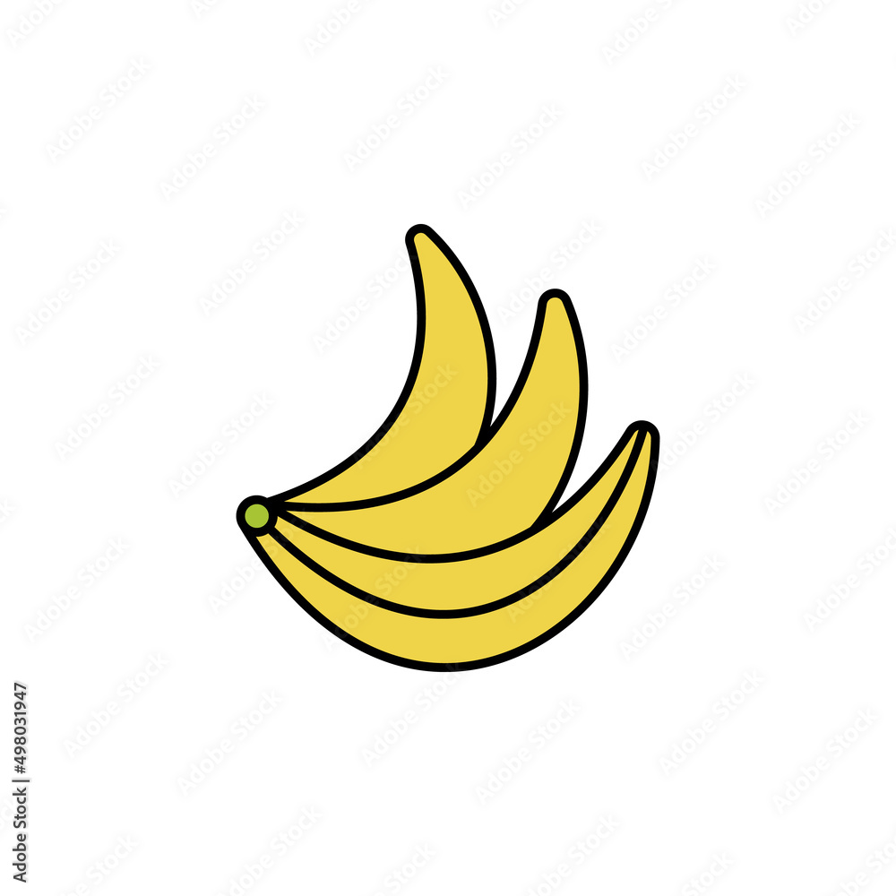 banana line icon. Element of jungle for mobile concept and web apps illustration. Thin line