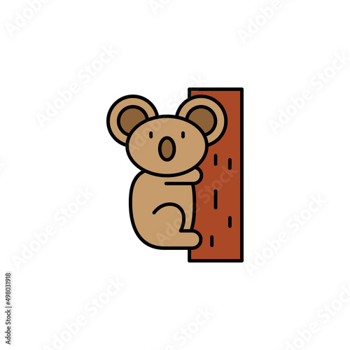 koala line icon. Element of jungle for mobile concept and web apps illustration. Thin line